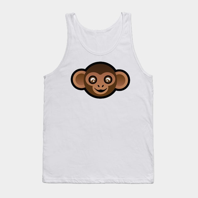 Monkey on Yellow Tank Top by AliceQuinn